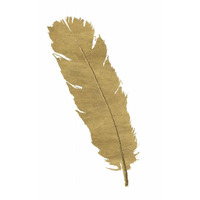 Pure Gold Feather V -Paper Art-34"x50"