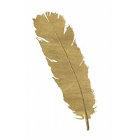 Pure Gold Feather V -Paper Art-42"x62"