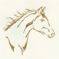 Gilded Filly -Paper Art-20"x20"