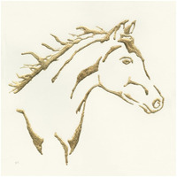 Gilded Filly -Paper Art-32"x32"