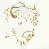 Gilded Buffalo -Paper Art-26"x26"