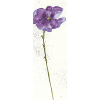 Mint Poppies I in Purple Crop -Paper Art-14&quotx38"