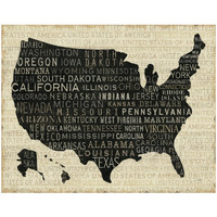 USA V -Paper Art-22"x18"