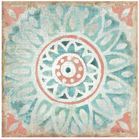 Ocean Tales Tile VII Coral -Paper Art-26"x26"