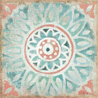 Ocean Tales Tile VII Coral -Paper Art-38&quotx38"