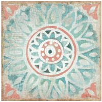 Ocean Tales Tile VII Coral -Paper Art-42"x42"