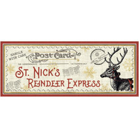 North Pole Express VIII -Paper Art-62"x26"