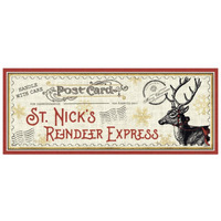 North Pole Express VIII -Paper Art-77"x32"