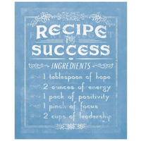 Life Recipes II Blue -Paper Art-22"x26"