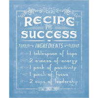 Life Recipes II Blue -Paper Art-30"x37"