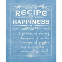 Life Recipes IV Blue -Paper Art-30"x37"