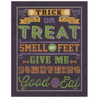 Halloween Talk I Color Purple -Paper Art-22"x26"