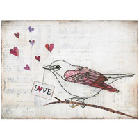 Love Birds II Love -Paper Art-42"x32"