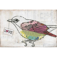 Love Birds IV Love -Paper Art-38"x26"