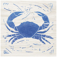 Sea Creature Crab Blue -Paper Art-20"x20"