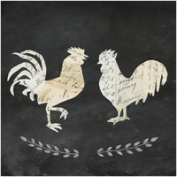 Le Coq Cameo Sq no Words -Paper Art-20"x20"