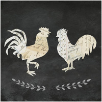 Le Coq Cameo Sq no Words -Paper Art-32"x32"