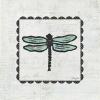 Dragonfly Stamp -Paper Art-38"x38"