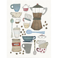 Coffee Chart I v2 -Paper Art-14"x18"