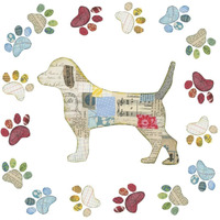 Good Dog IV Sq with Border -Paper Art-32&quotx32"