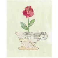 Teacup Floral I -Paper Art-22&quotx26"