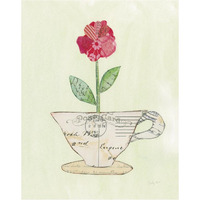 Teacup Floral I -Paper Art-30&quotx37"