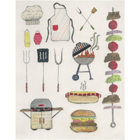 Summer Grilling -Paper Art-14&quotx18"