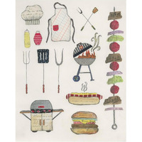 Summer Grilling -Paper Art-38"x50"