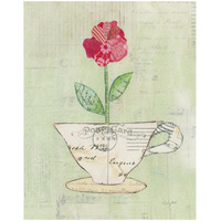 Teacup Floral I on Print -Paper Art-18&quotx22"