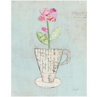 Teacup Floral III on Print -Paper Art-22"x26"