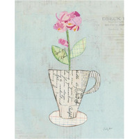 Teacup Floral III on Print -Paper Art-24"x30"