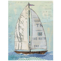 At the Regatta III Sail -Paper Art-32"x42"