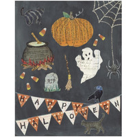 Halloween Whimsy I -Paper Art-22"x26"