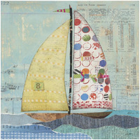 At the Regatta I Sail Sq -Paper Art-32"x32"