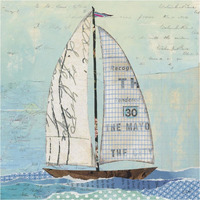 At the Regatta III Sail Sq -Paper Art-38&quotx38"