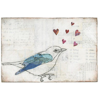 Love Birds I -Paper Art-20"x14"