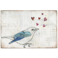 Love Birds I -Paper Art-26&quotx18"