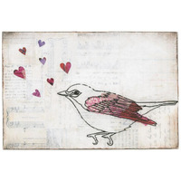 Love Birds II -Paper Art-26"x18"