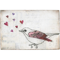 Love Birds II -Paper Art-32"x22"