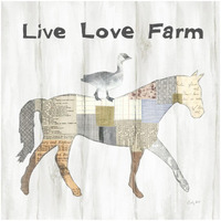 Farm Family V -Paper Art-32"x32"