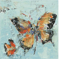 Monarch II Light Blue -Paper Art-38"x38"