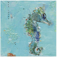 Little Seahorse Blue -Paper Art-20"x20"