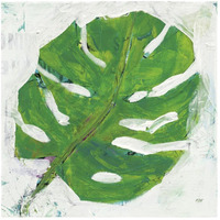 Single Leaf Play on White -Paper Art-26"x26"