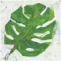 Single Leaf Play on White -Paper Art-32"x32"