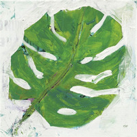 Single Leaf Play on White -Paper Art-38"x38"