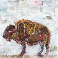 El Buffalo -Paper Art-32"x32"