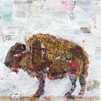 El Buffalo -Paper Art-38"x38"