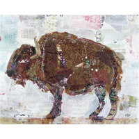 El Buffalo Brown Crop -Paper Art-37"x30"