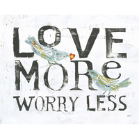 Love More Worry Less -Paper Art-37"x30"