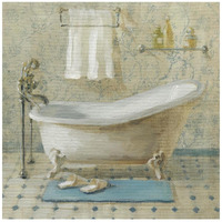 Victorian Bath III -Paper Art-26"x26"